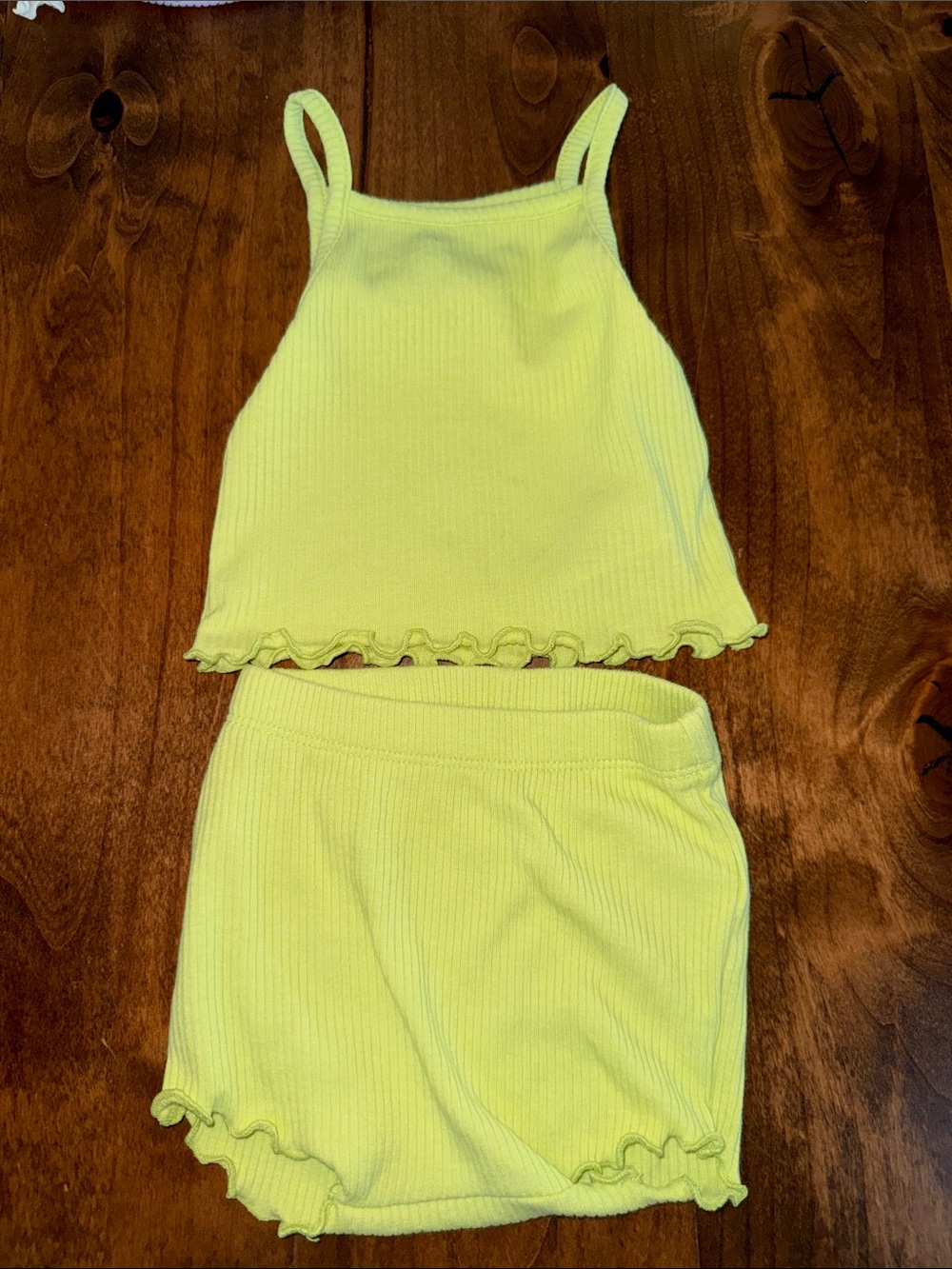 Old Navy Neon Lime Ribbed Tank Top